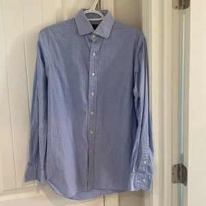 Ralph Lauren blue-white checkered button up medium shirt.